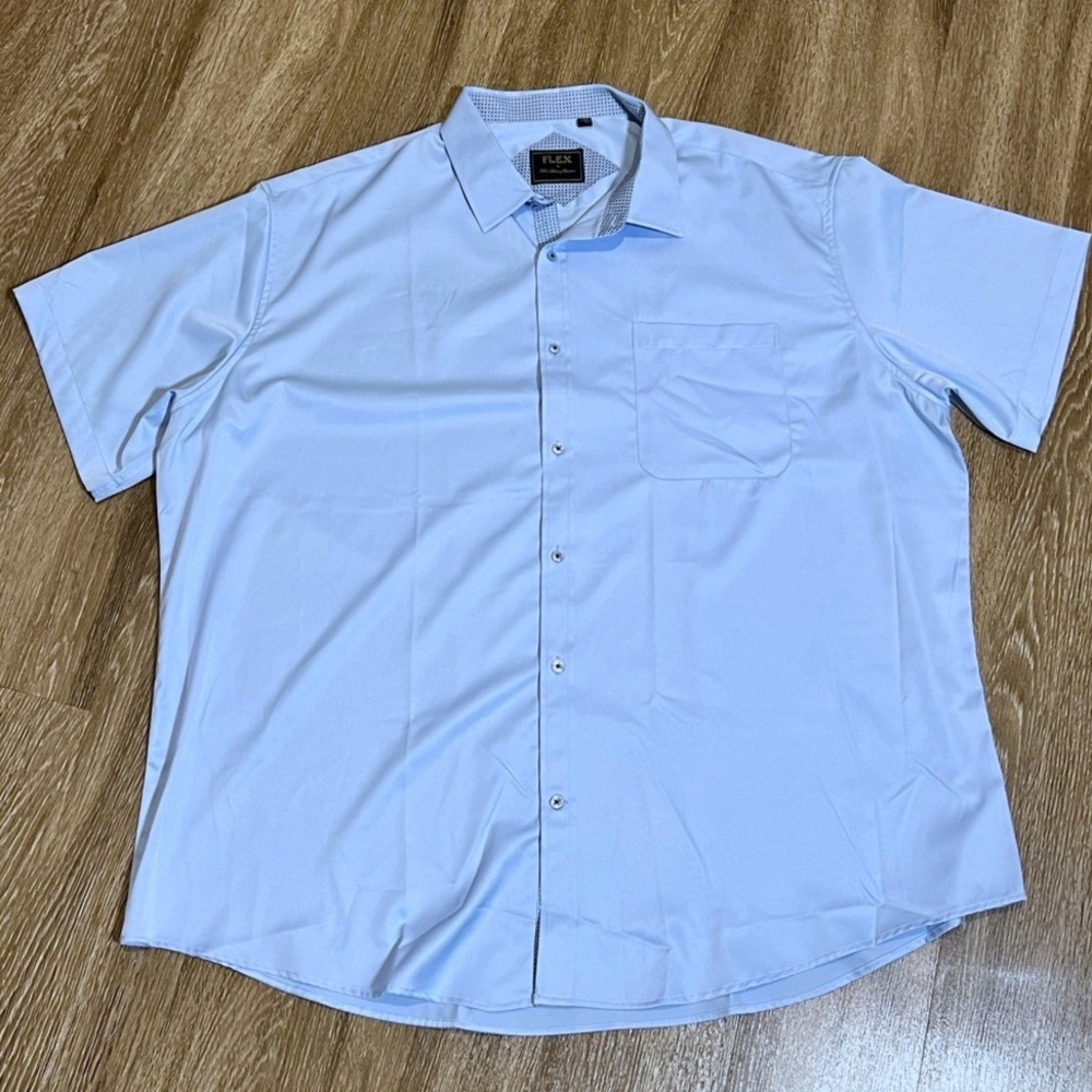 Flex Luxury Men's‎ Sky Blue Casual Button Down Shirt NWOT